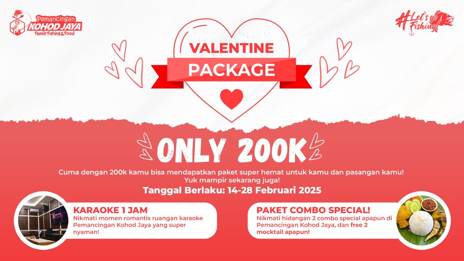 Valentine Package Romantis di Pemancingan Tangerang, Nikmati Makan dan Karaoke Bersama Pasangan Mu!